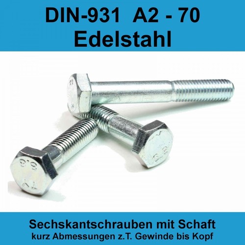 M10 din 931 sechskantschrauben - m10,